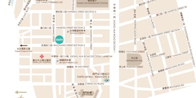 Ximending Тайпей газрын зураг